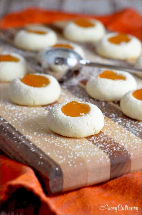 Apricot Almond Thumbprint Cookies