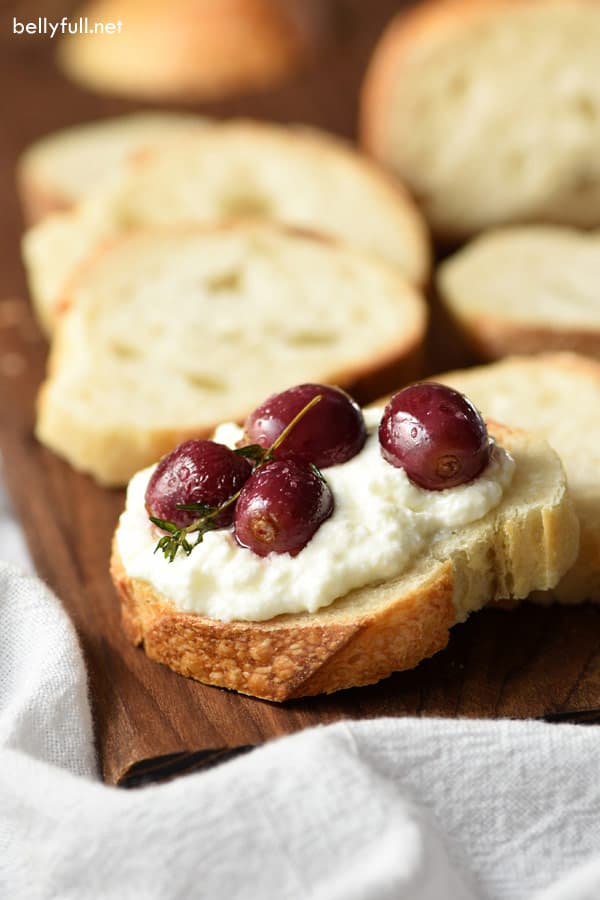 Roasted Grapes with Thyme and Homemade Ricotta