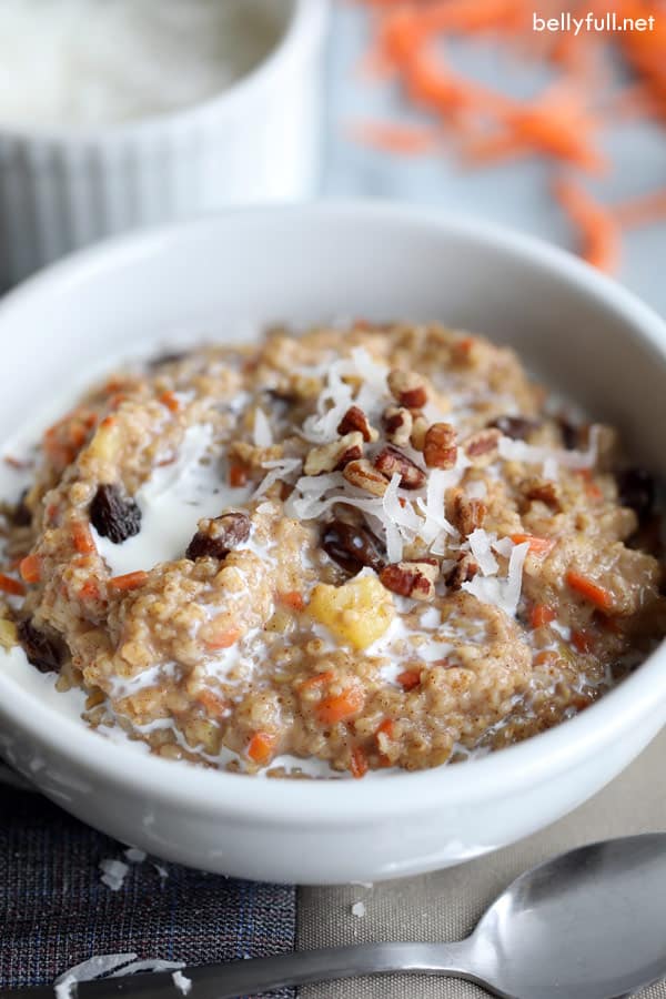 Carrot Cake Steel Cut Oatmeal