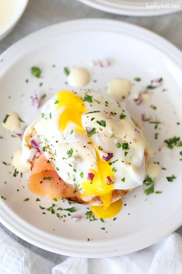(Lighter) Eggs Benedict with Smoked Salmon
