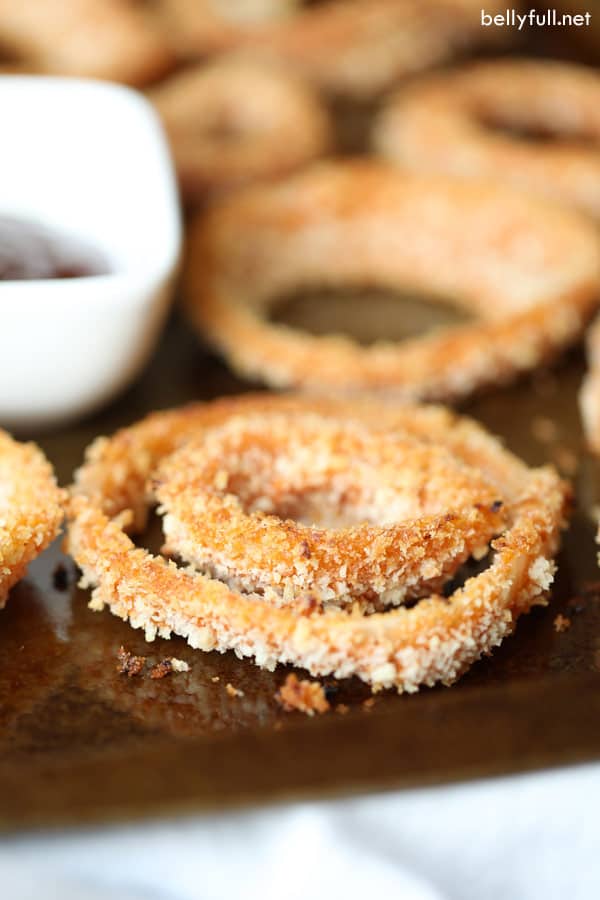 Baked BBQ Onion Rings