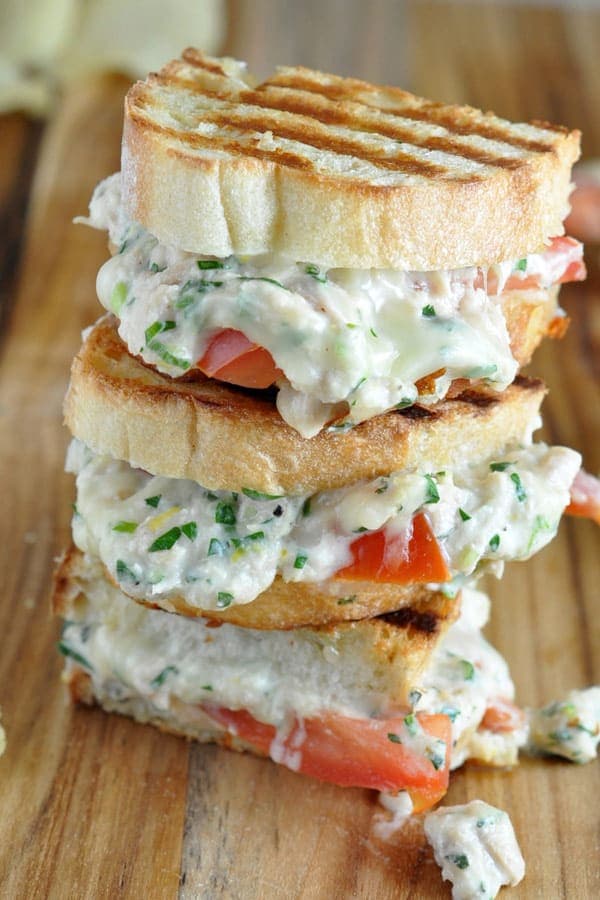 Lemony Herb Tuna Melts