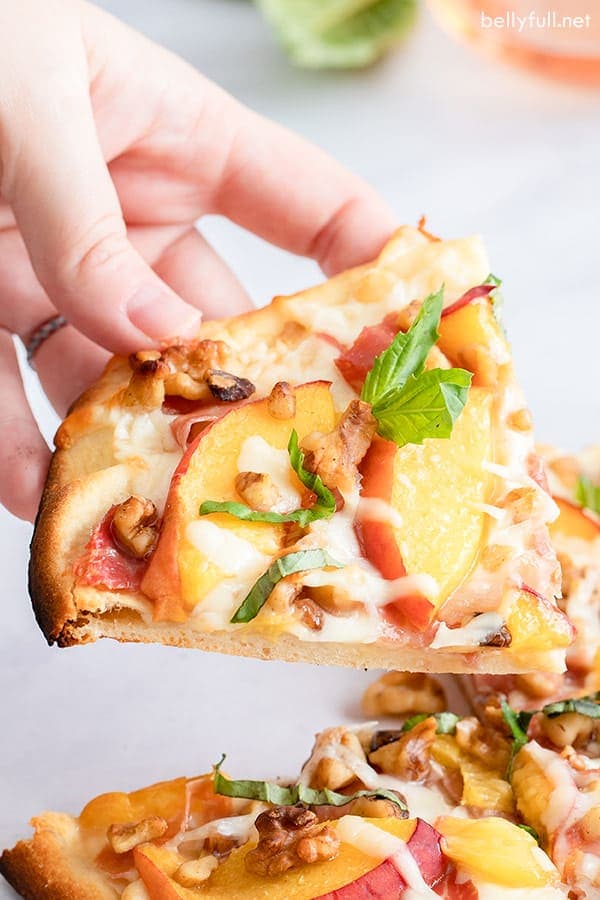 Peach and Coppa Flatbread Pizza