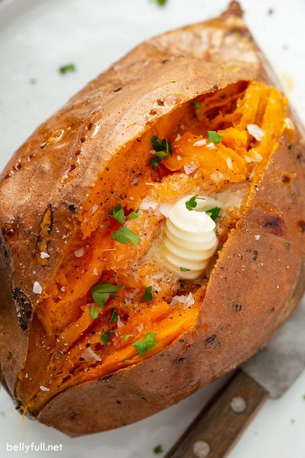 Perfectly Baked Sweet Potato