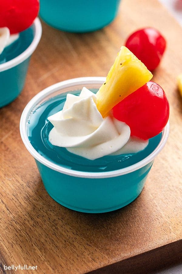 Blue Hawaiian Jello Shots