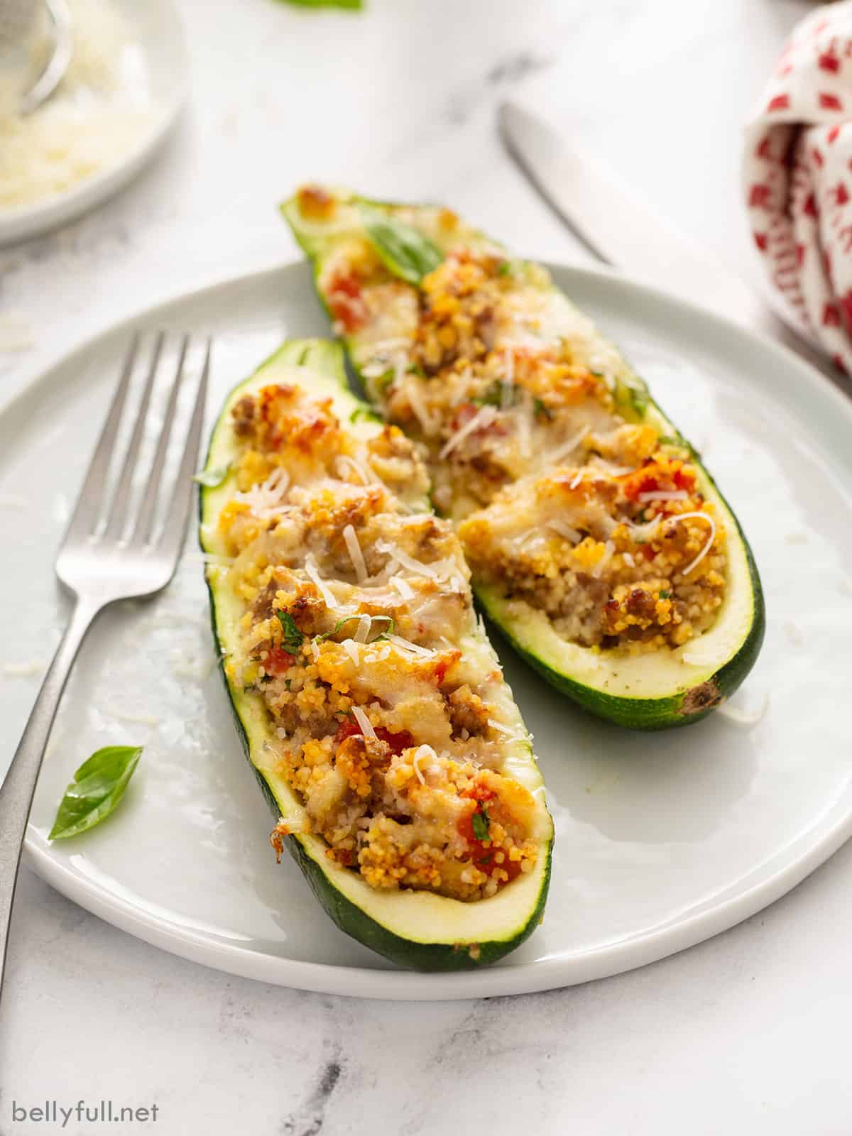Stuffed Zucchini with Sausage