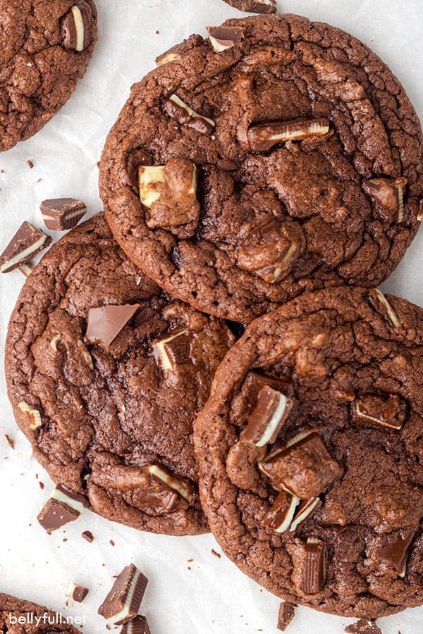Andes Mint Cake Mix Cookies