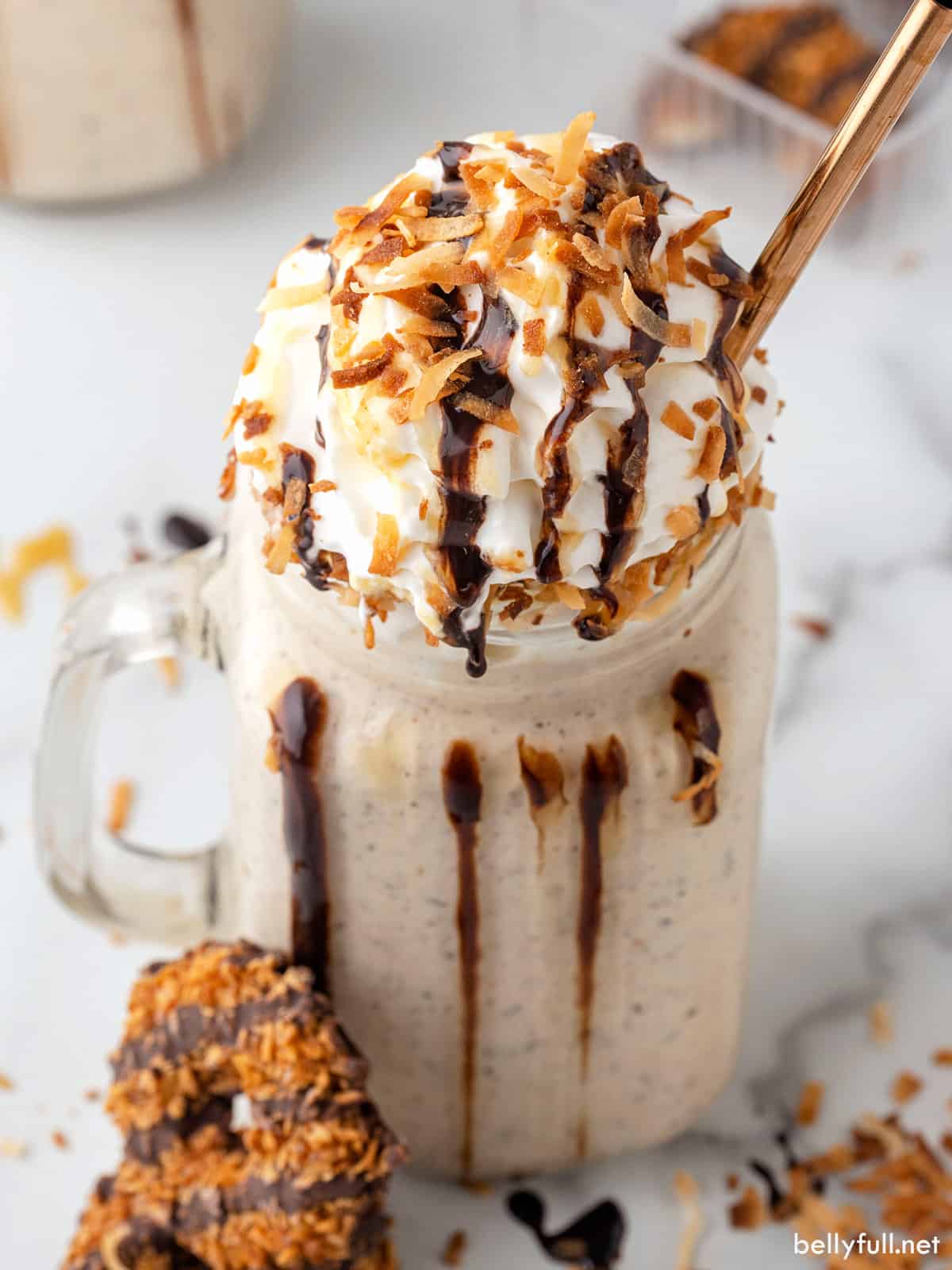 Samoa Cookies Milkshake
