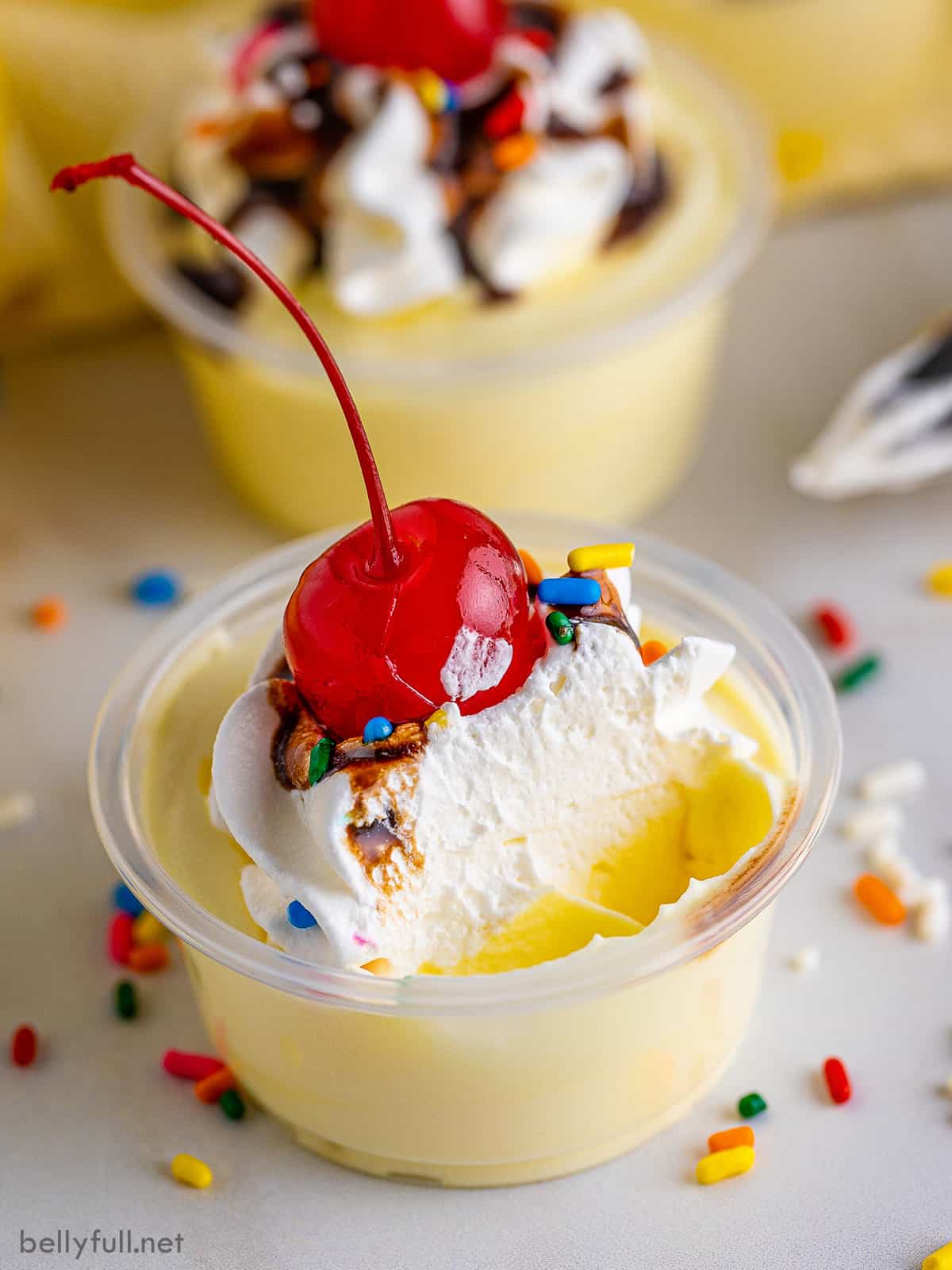 Banana Split Pudding Jello Shots