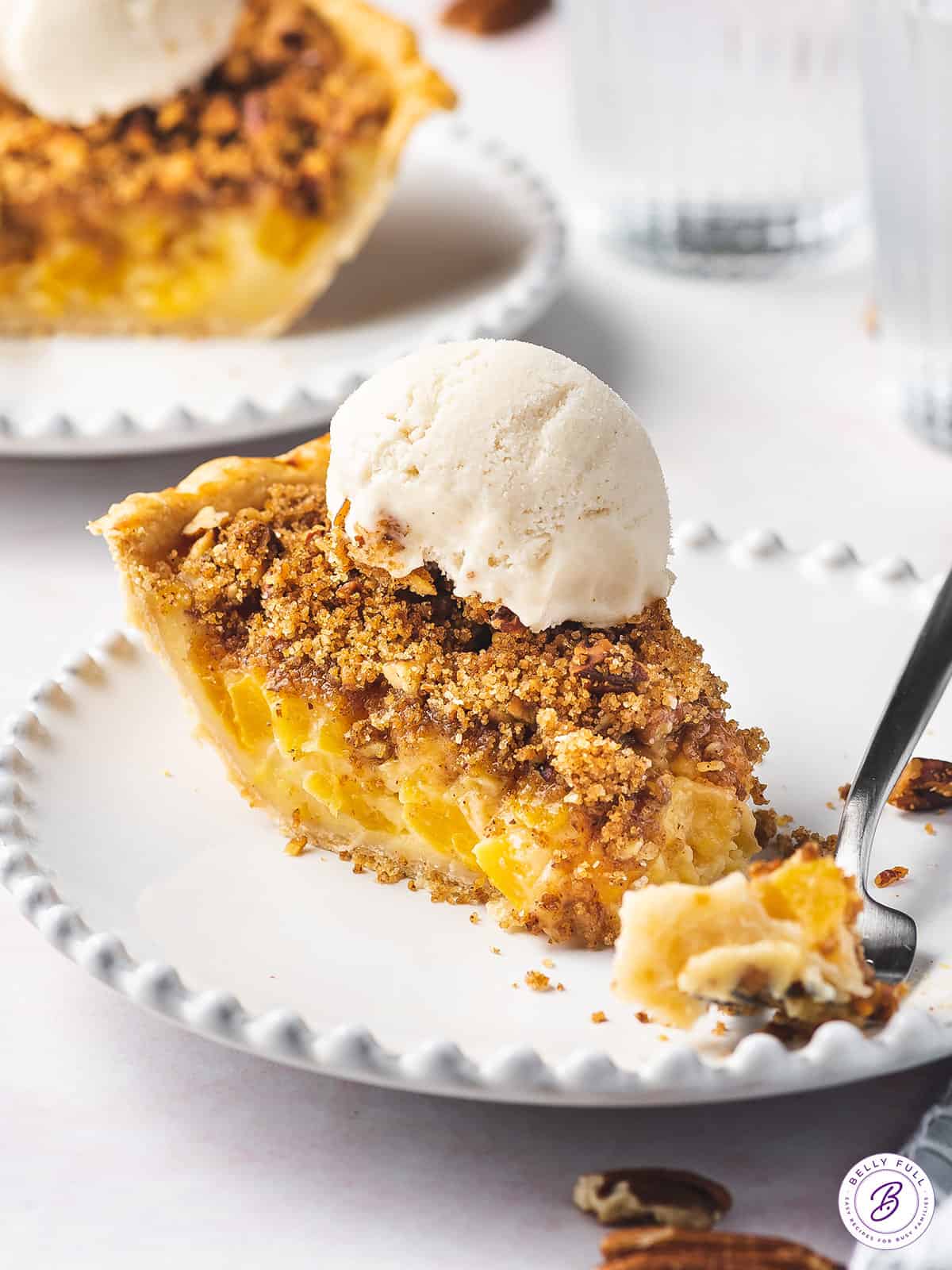Sour Cream Peach Pecan Pie