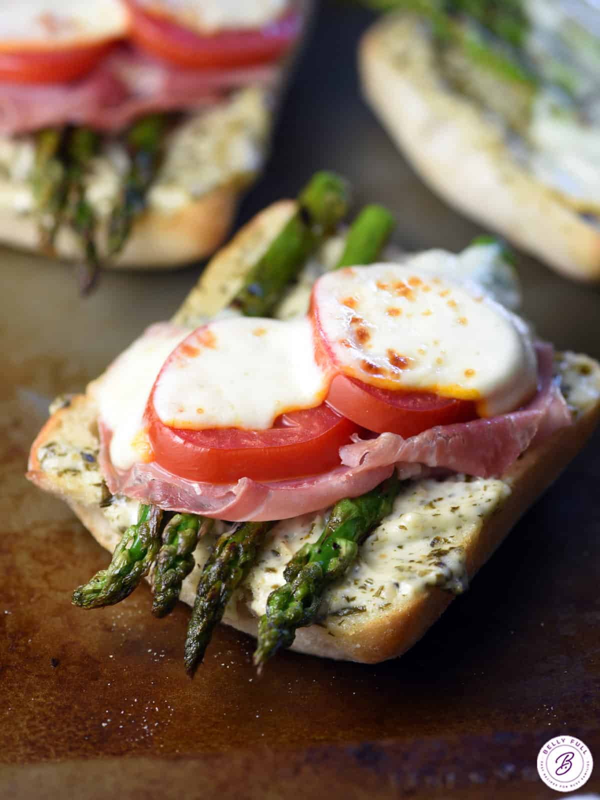Asparagus and Tomato Cheese Melt