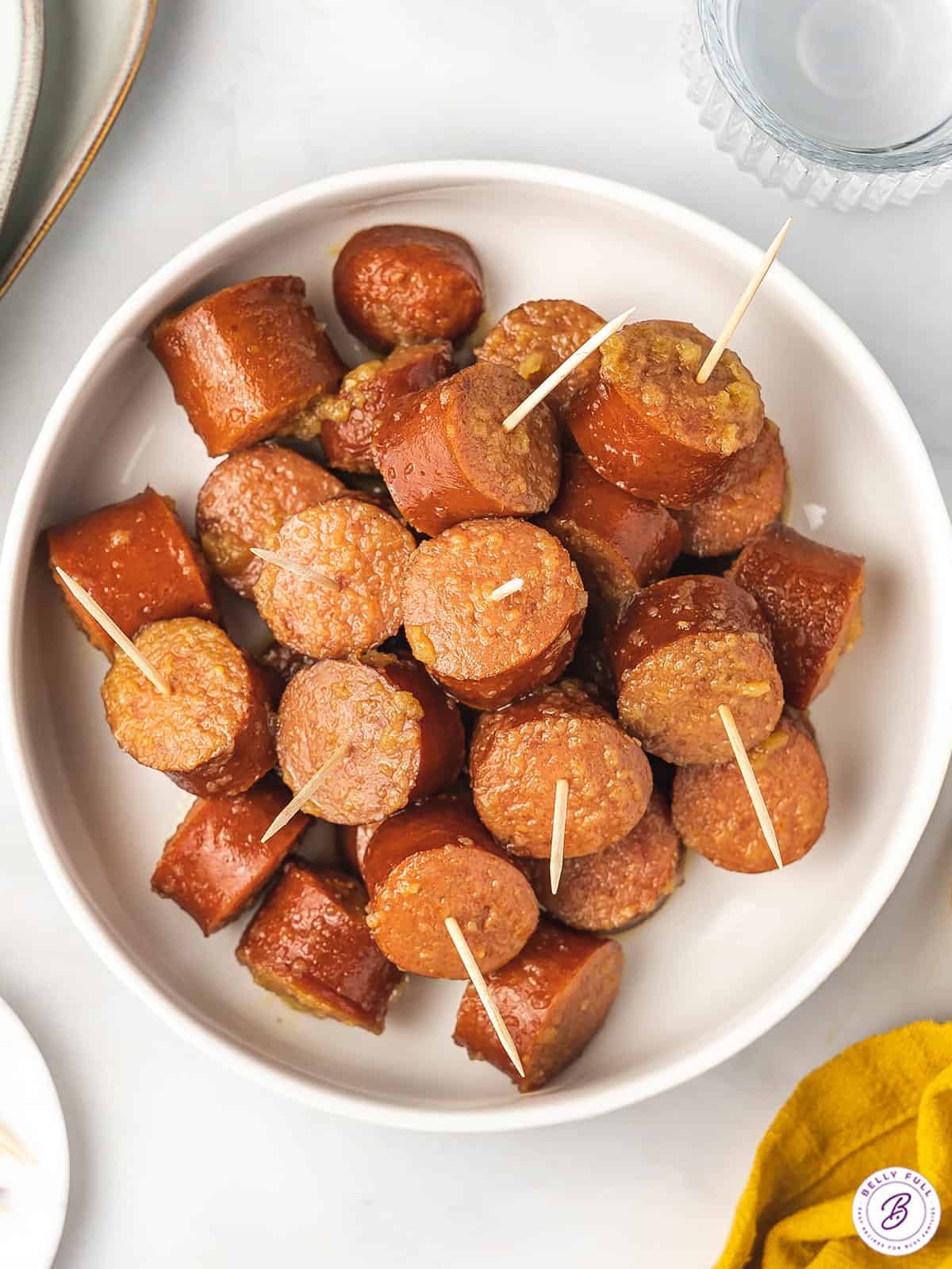 Crock Pot Apple Kielbasa Bites
