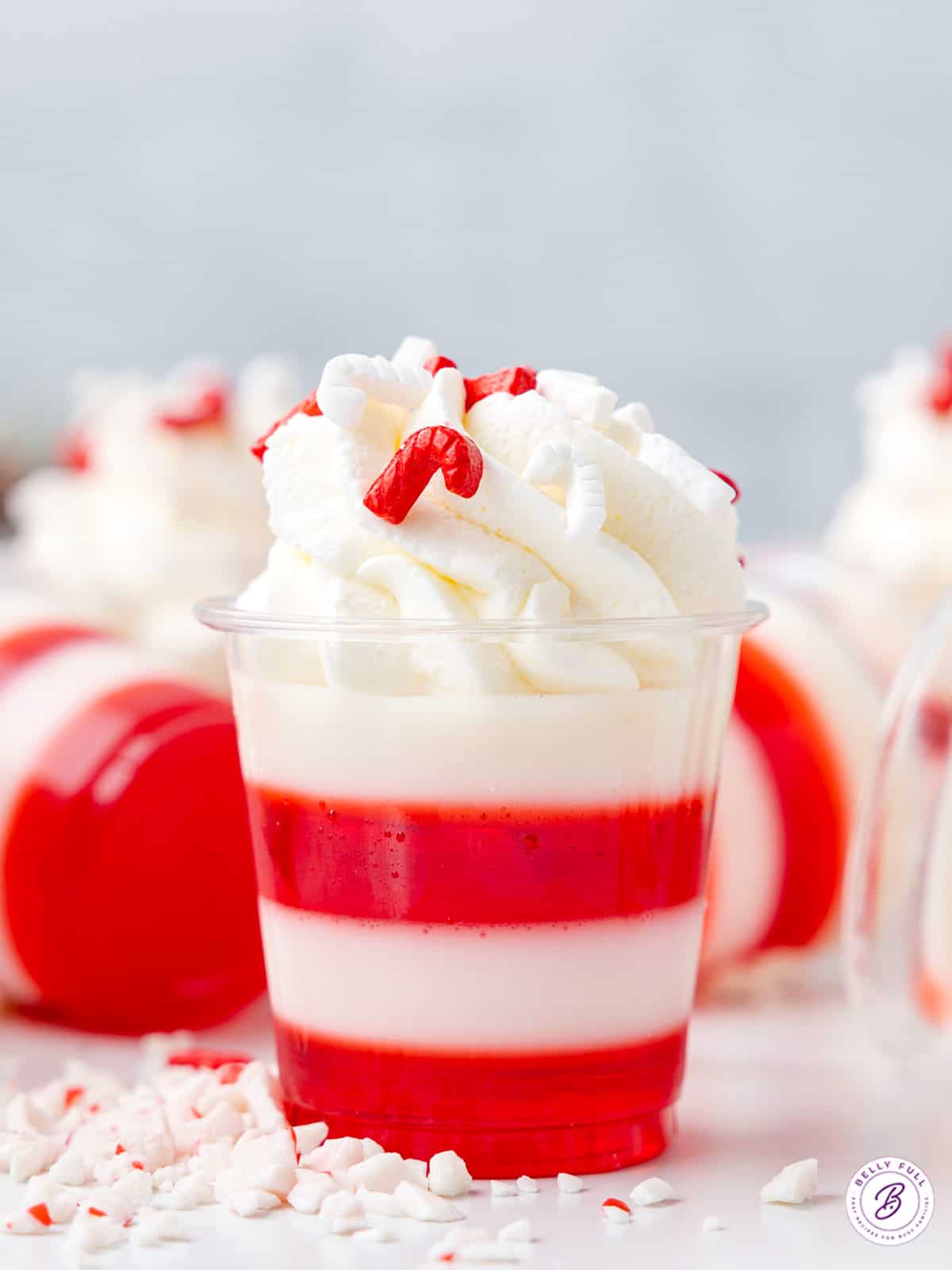 Candy Cane Jello Shots