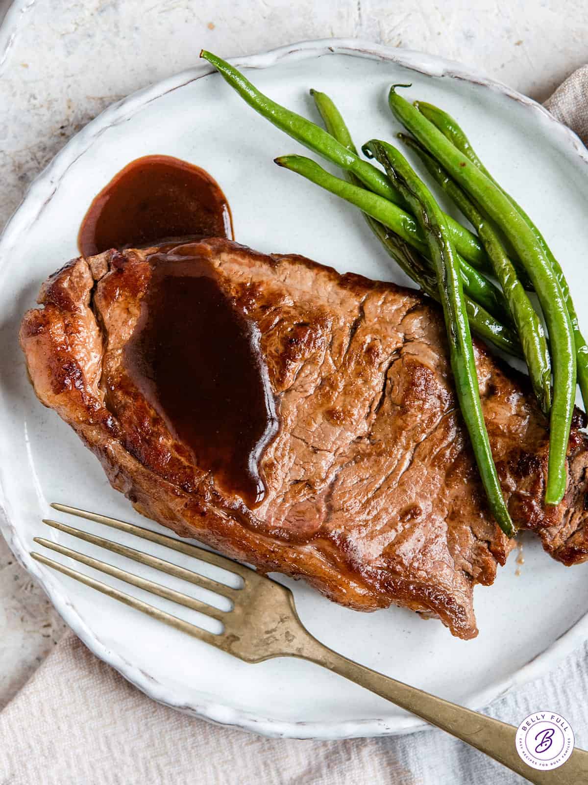 Skillet Steak with Barbecue-Butter Sauce