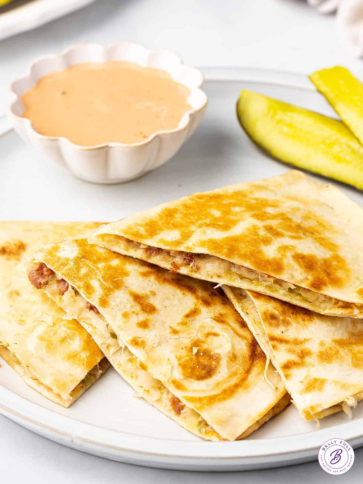 Reuben Quesadillas