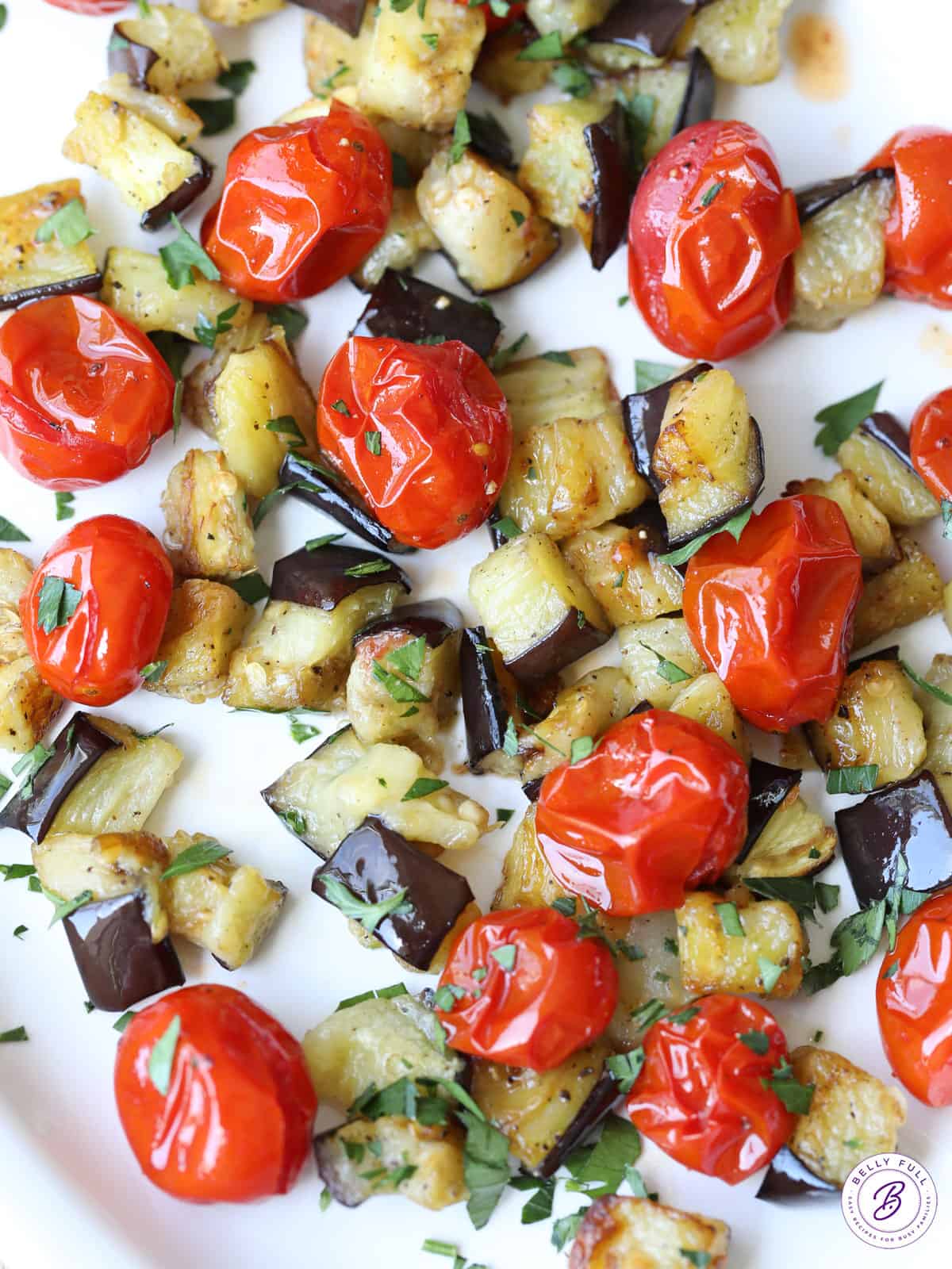 Roasted Eggplant and Cherry Tomatoes