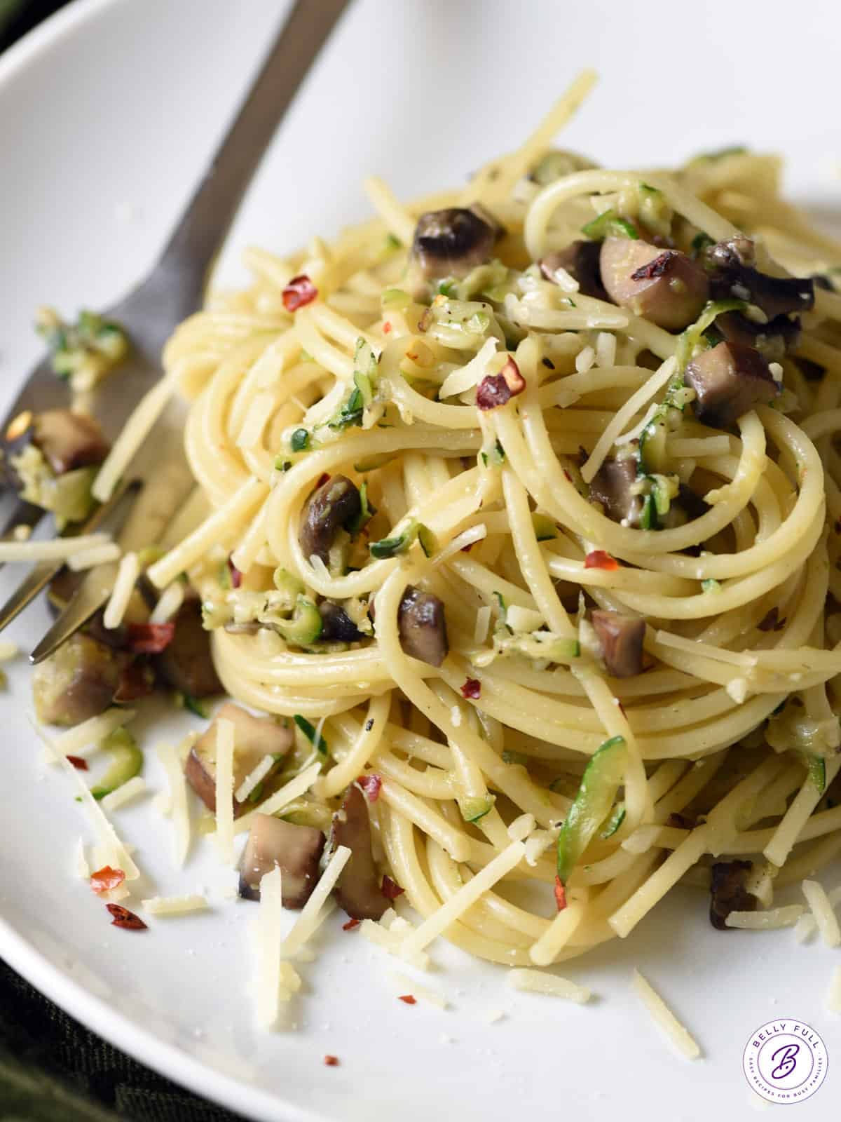 Mushroom Zucchini Pasta