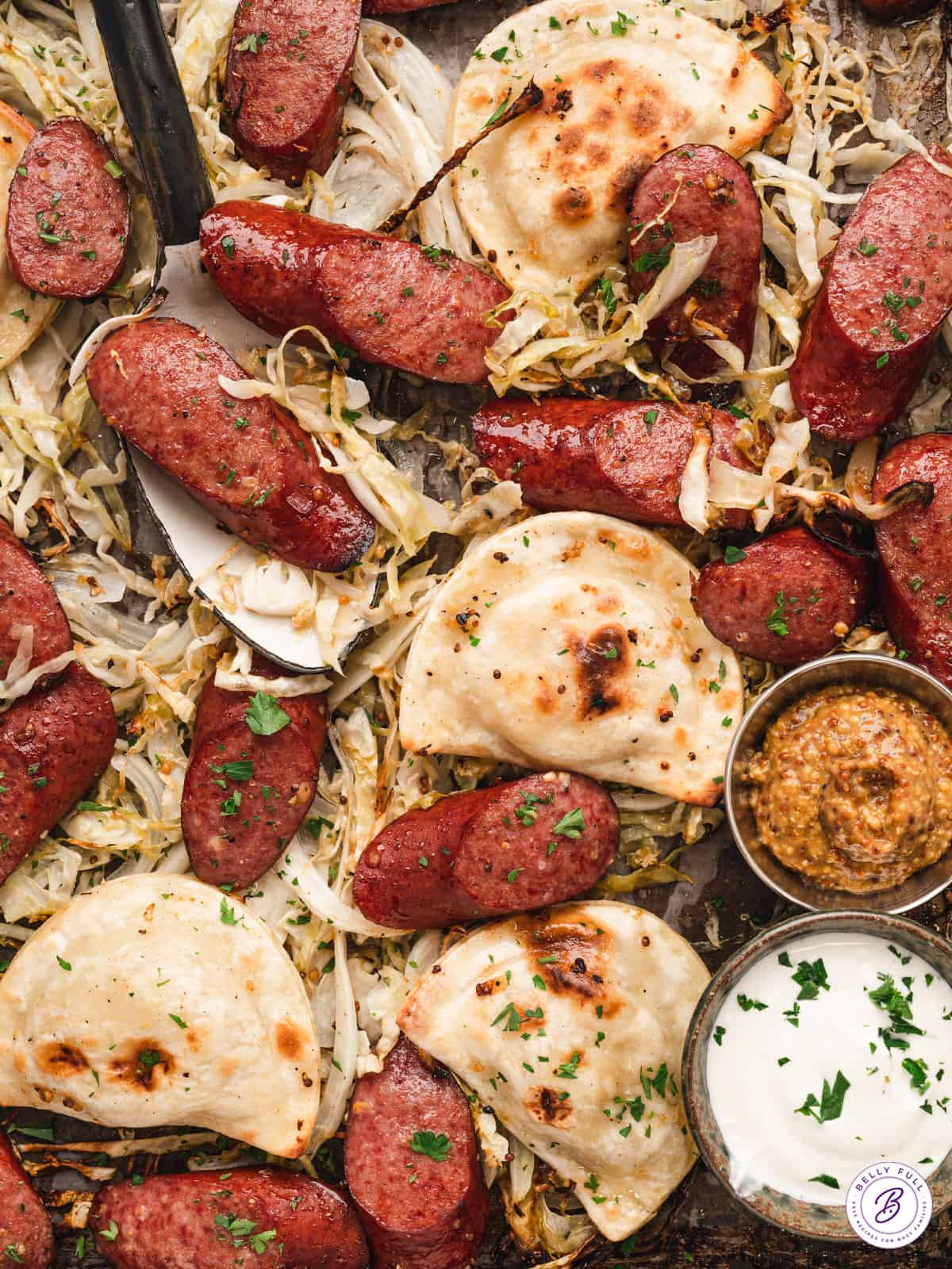 Sheet Pan Pierogi and Sausage