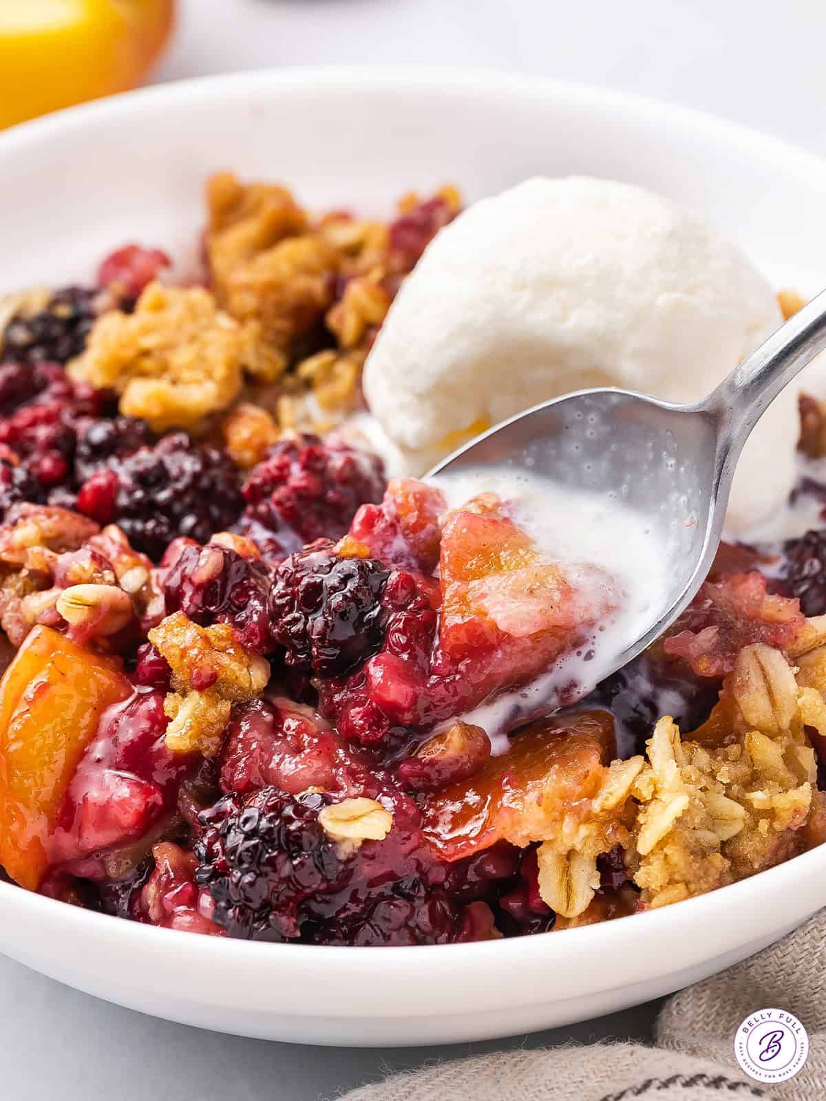 Blackberry-Peach Crisp