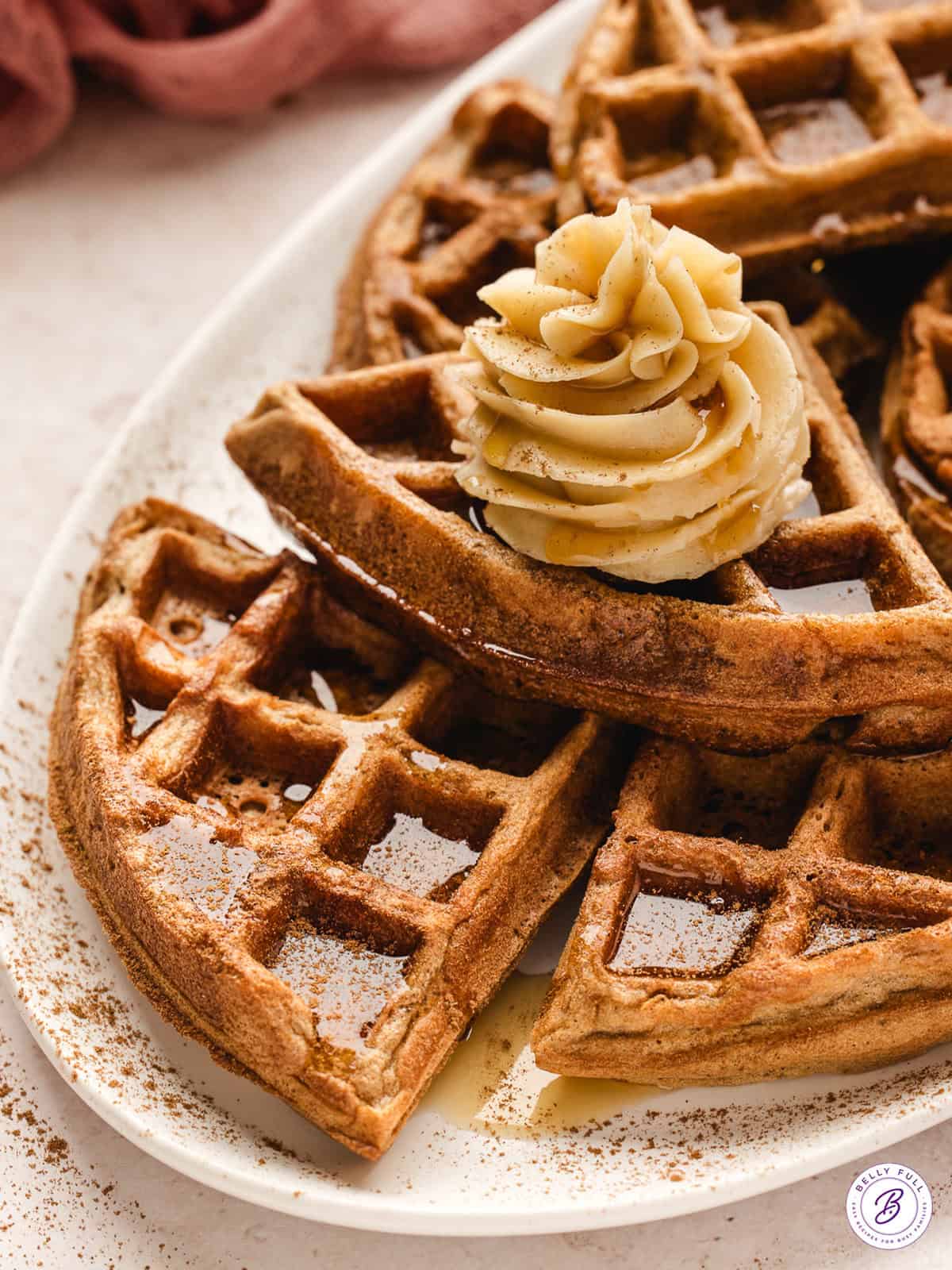 Cinnamon Waffles with Maple Butter