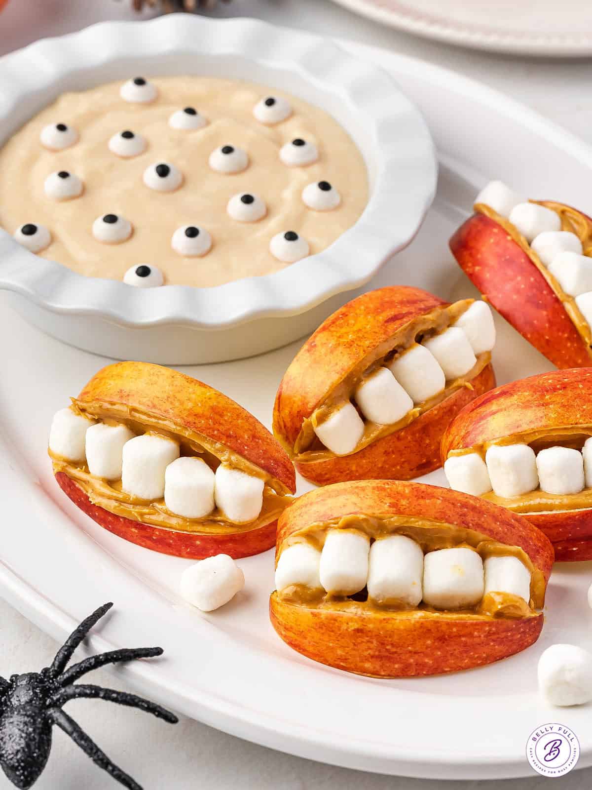 Apple Monster Mouths with Fruit Dip