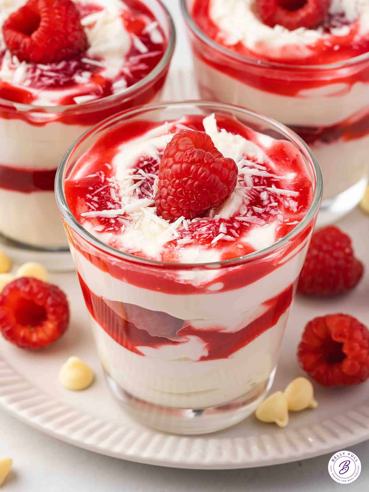 White Chocolate Raspberry Parfaits