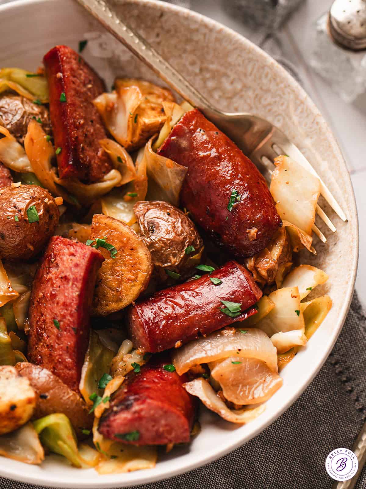 Kielbasa and Cabbage Skillet