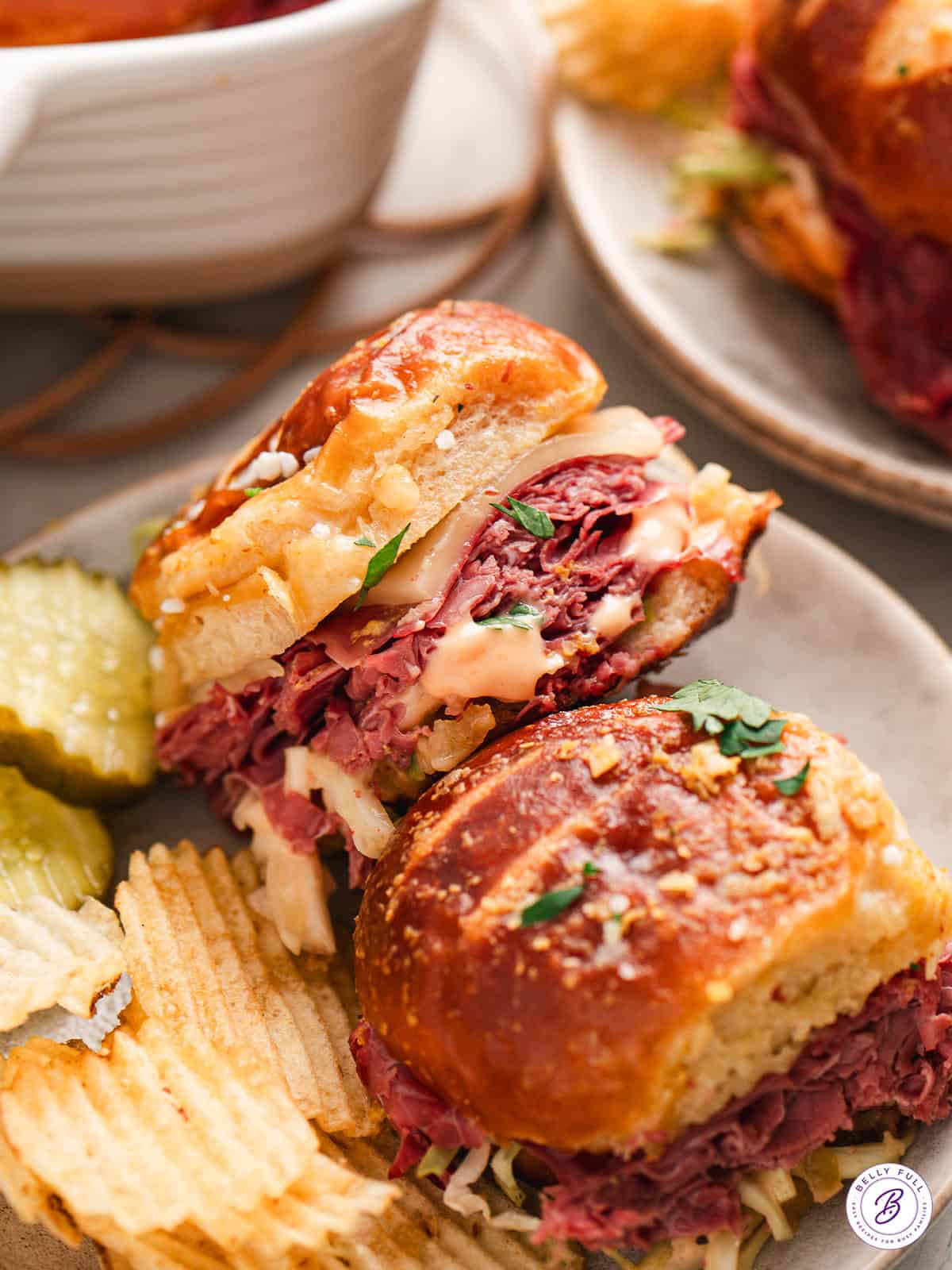 Reuben Pretzel Sliders