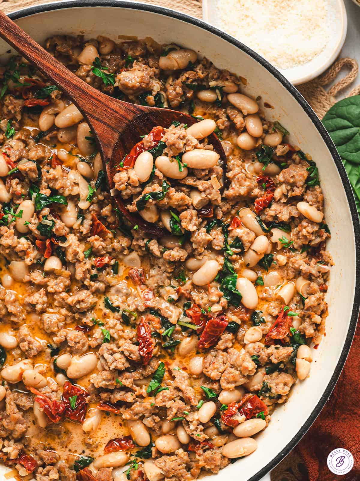Tuscan Bean and Sausage Skillet