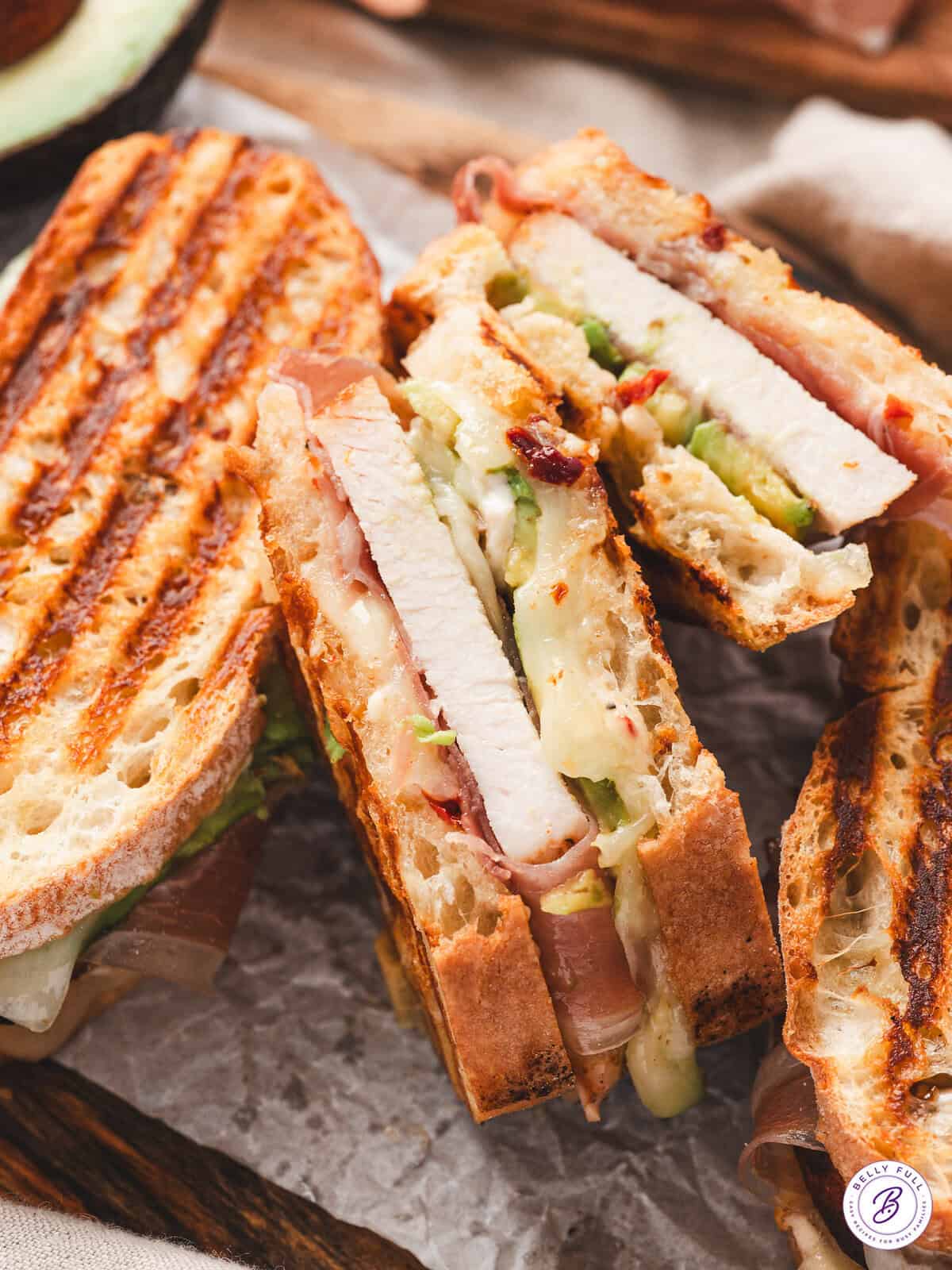 Prosciutto Wrapped Turkey Swiss Panini