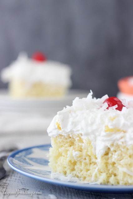 Pina Colada Poke Cake