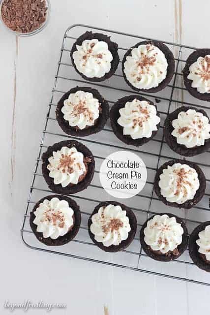 Chocolate Cream Pie Cookie Cups