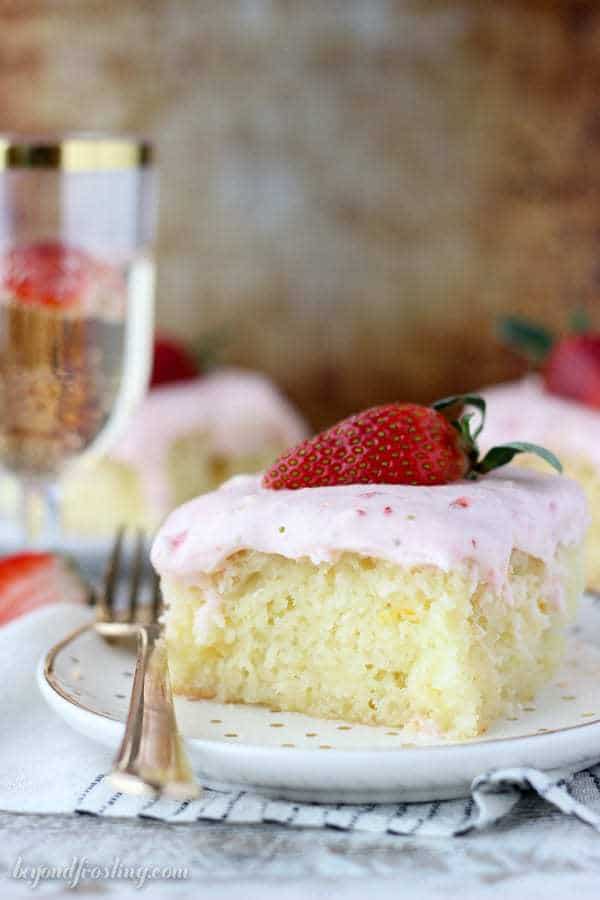 Strawberry Champagne Cake