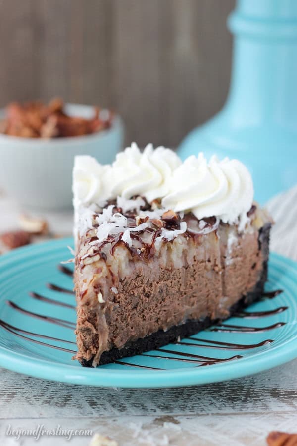 No-Bake German Chocolate Cheesecake