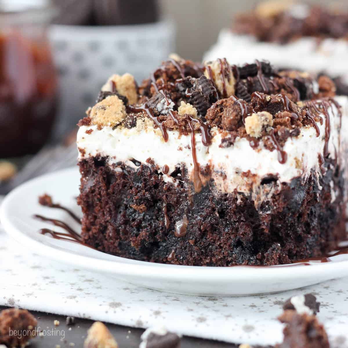 Brookie Poke Cake