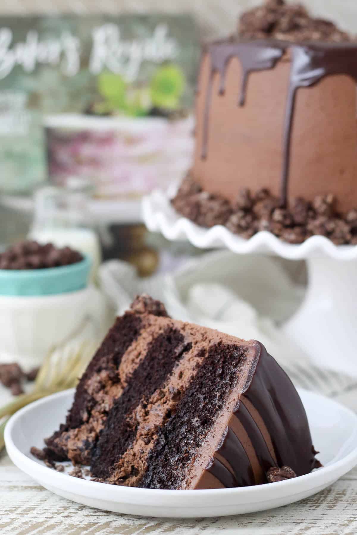 French Silk Chocolate Cake