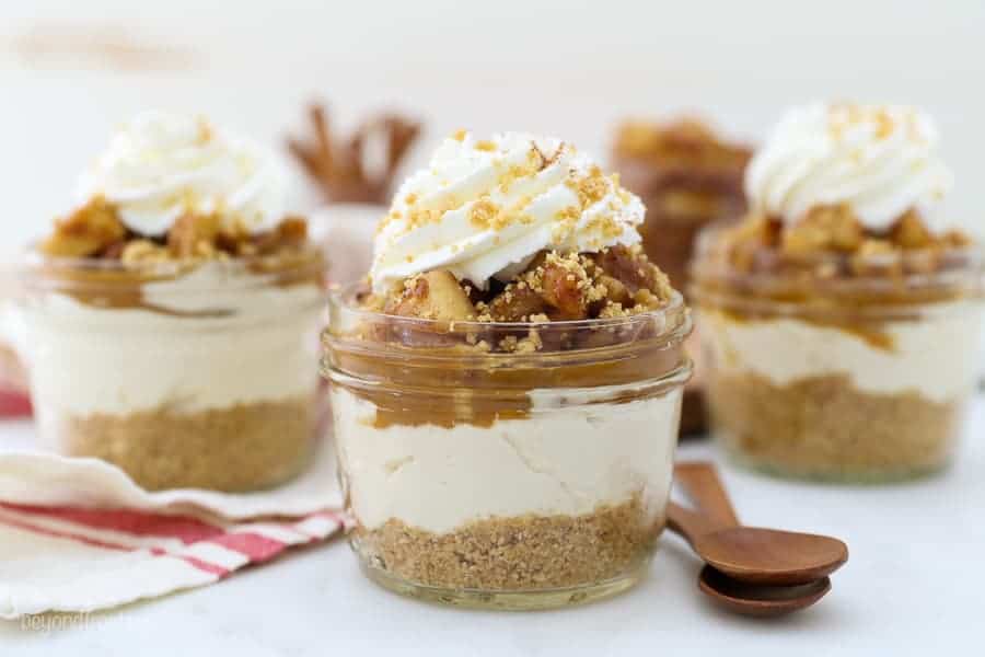 Mini Caramel Apple Cheesecakes
