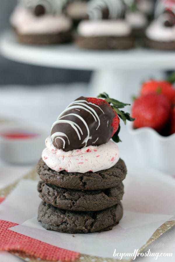 Chocolate Covered Strawberry Cookies
