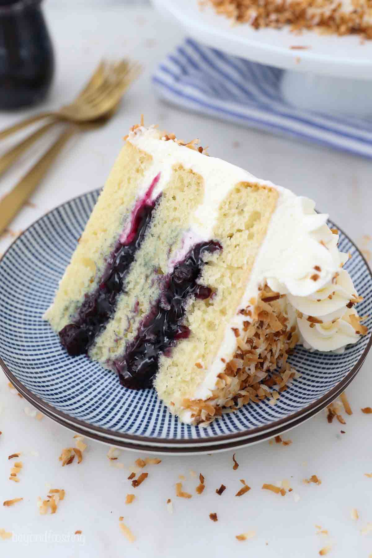 Coconut Blueberry Cake