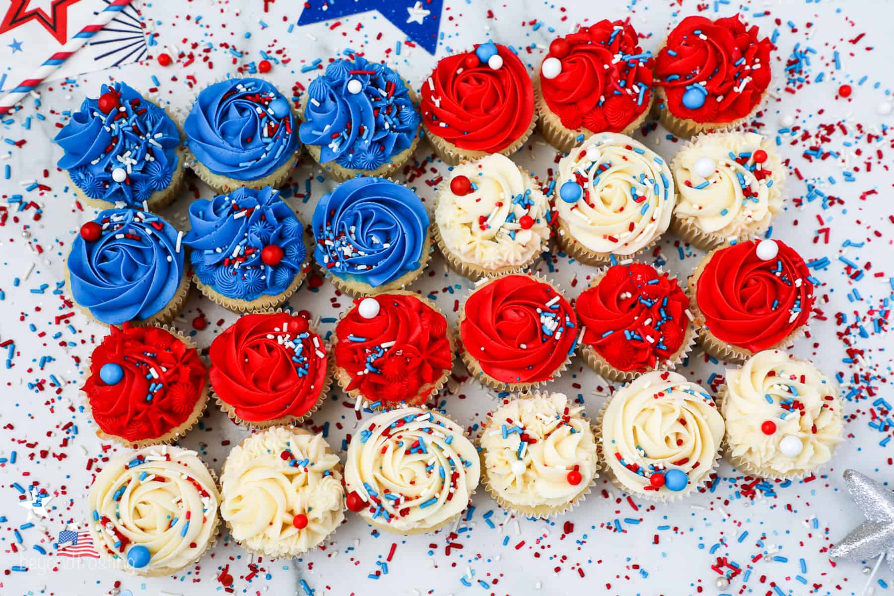4th of July Cupcake Cake