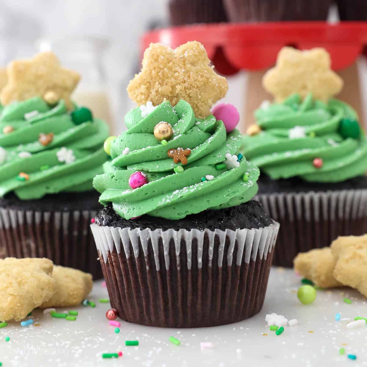Christmas Tree Cupcakes