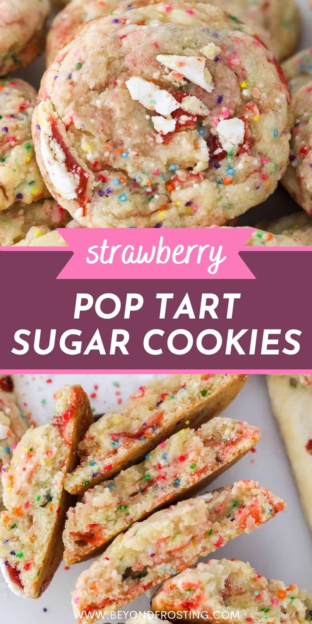 Strawberry Pop Tart Cookies