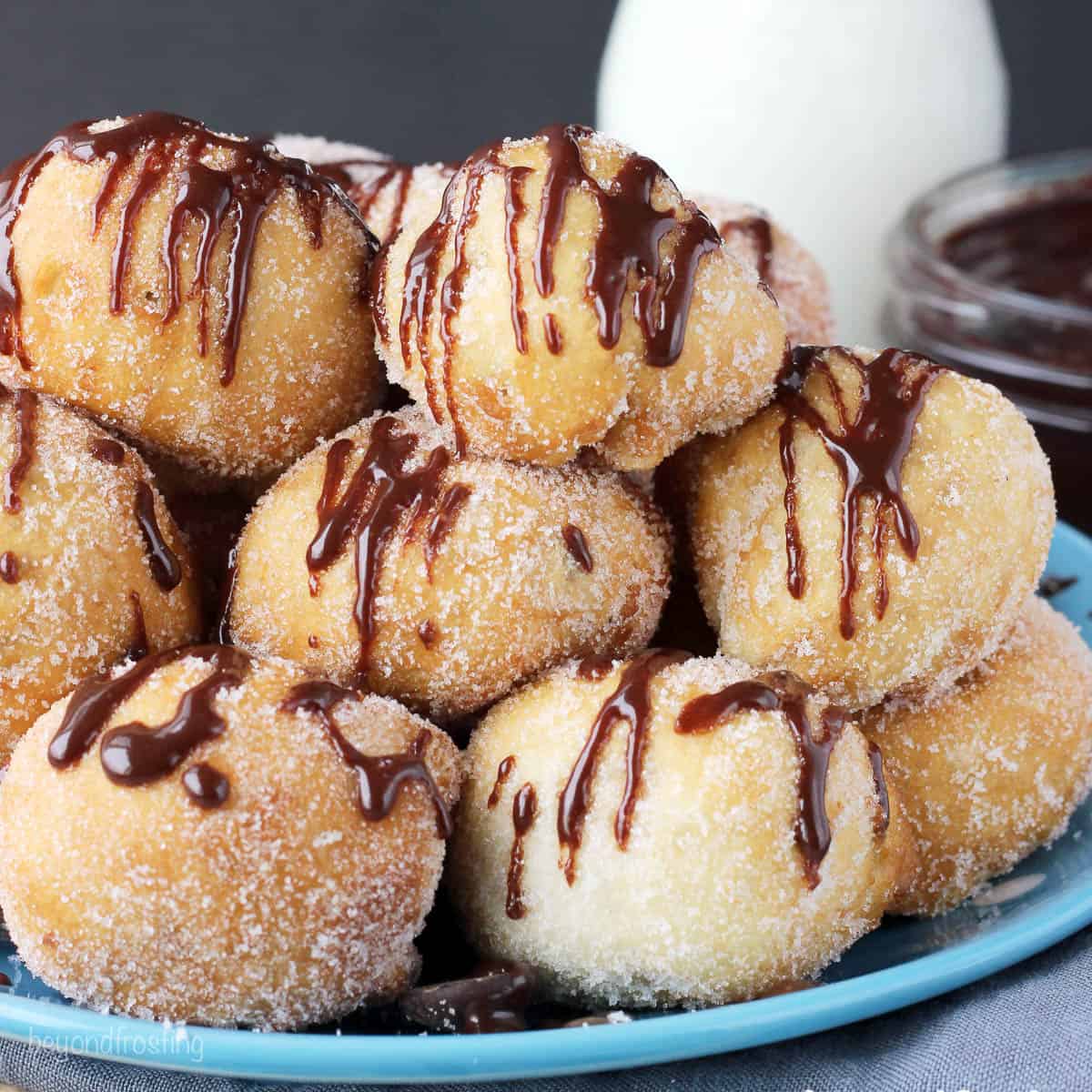 Cookie Dough Stuffed Donut Holes