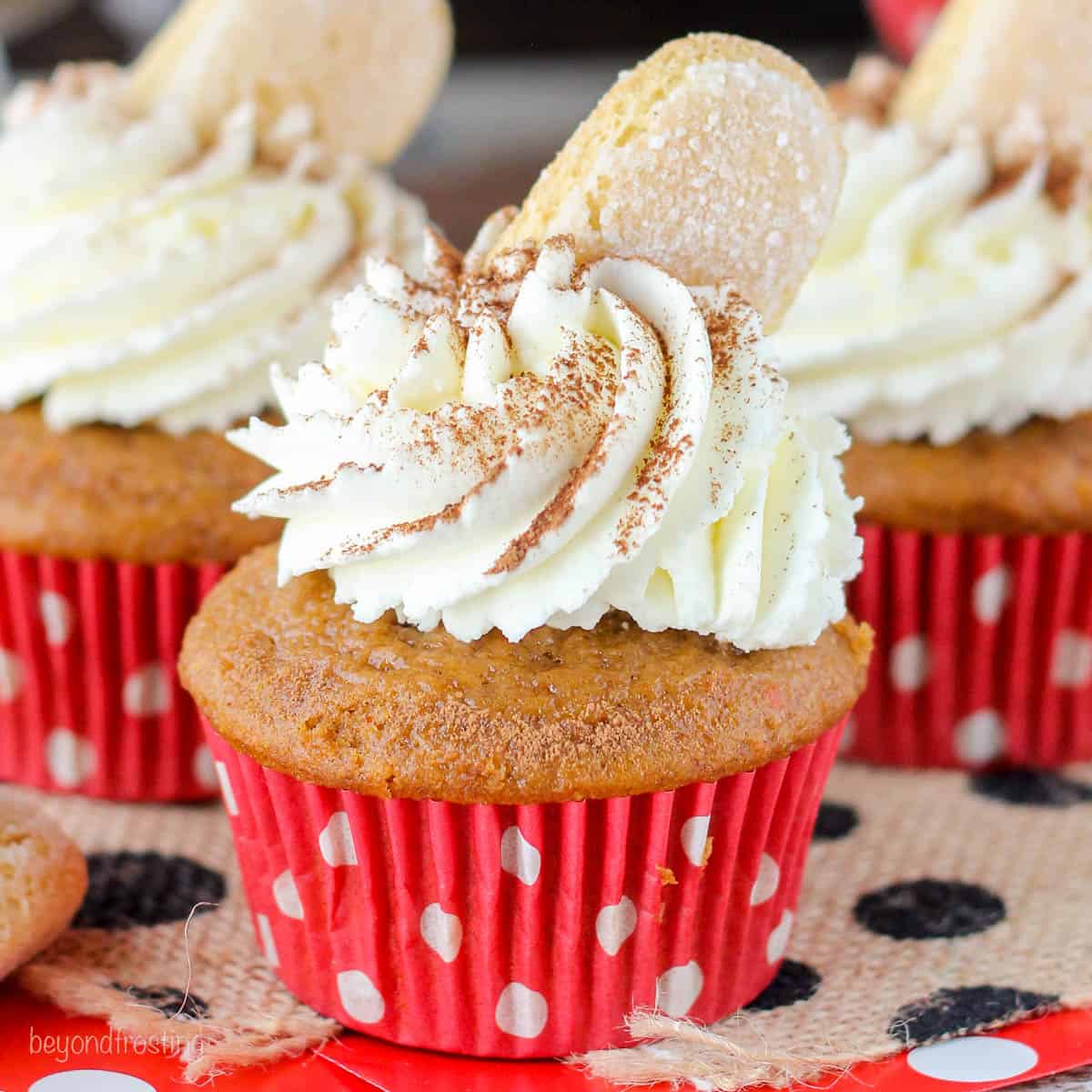 Pumpkin Tiramisu Cupcakes