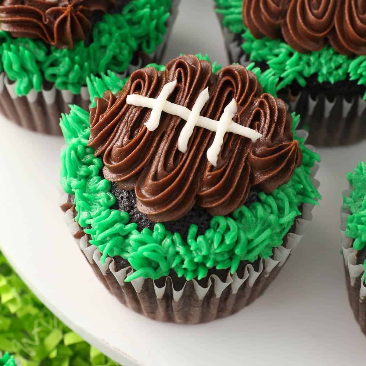 Easy Football Cupcakes