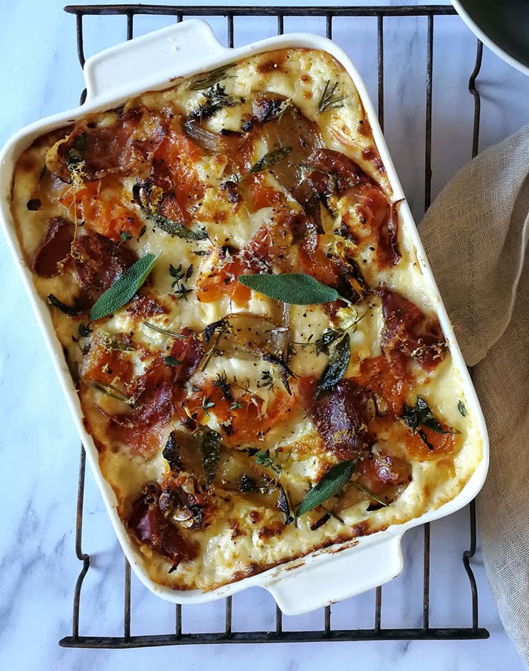 Butternut, Chevin & Speck Lasagne