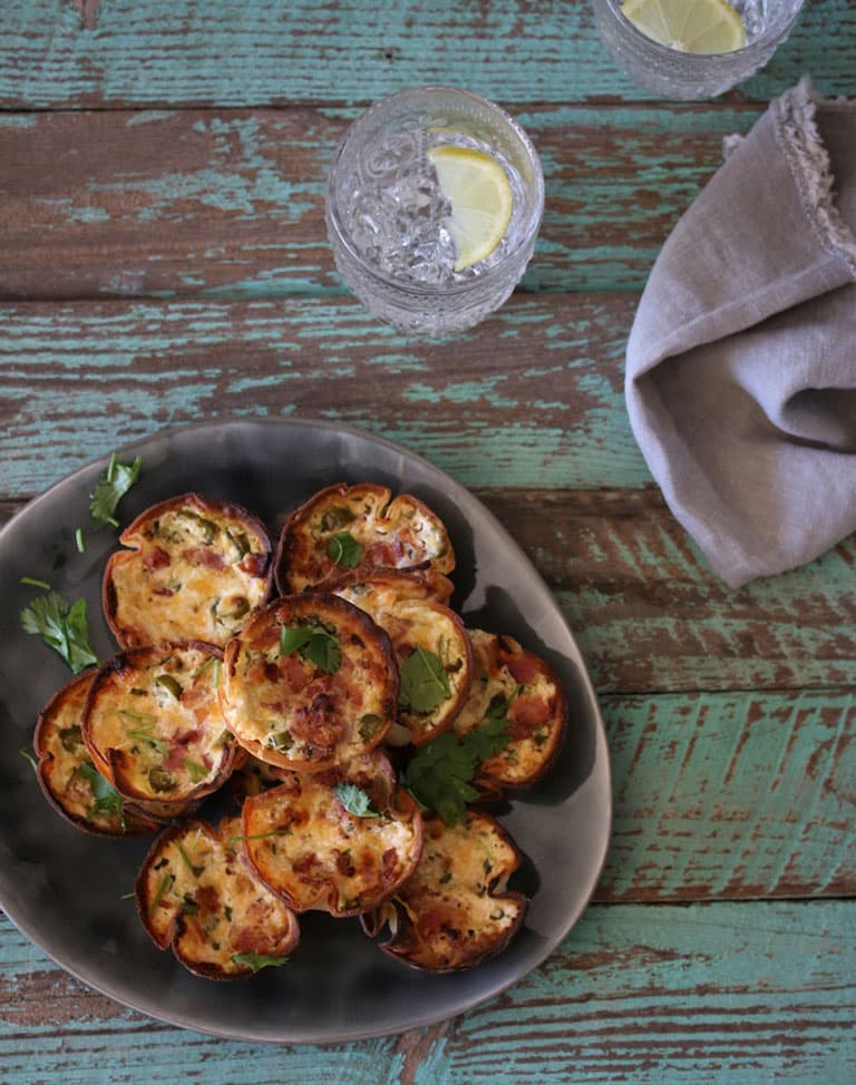 Mini Bacon Jalapeno Popper Pizzas