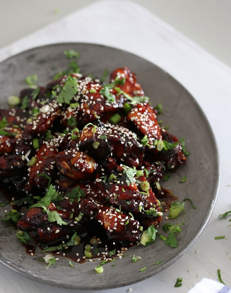 Sticky Soy, Honey & Sriracha Chicken Wings