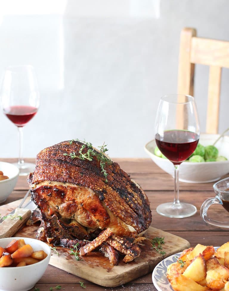 Garlic & Thyme Roast Leg of Pork | Hanepoot Apples | Crispy Duck Fat Potatoes