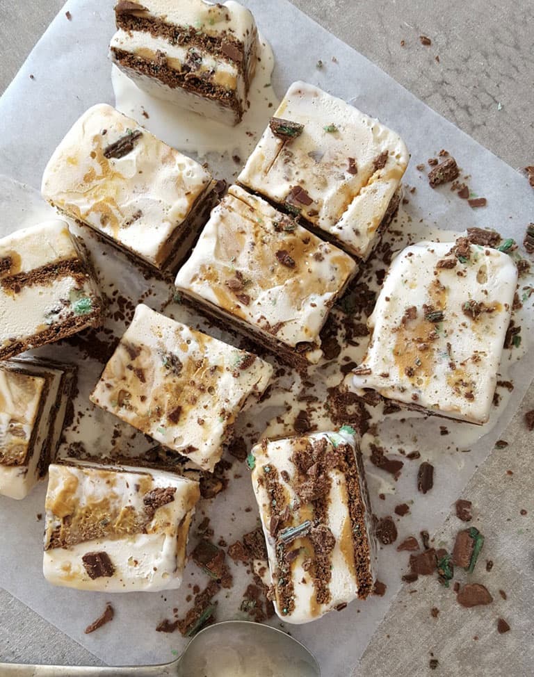 Peppermint Crisp Tart Ice-cream Cake